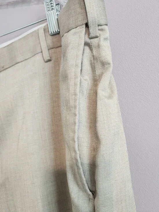2/$15 Savane Men's Beige Dress Pants - Size 42x30 - Picture 6 of 12